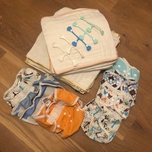 Prefold Cloth-Eez diapers w/ Thirsties Covers